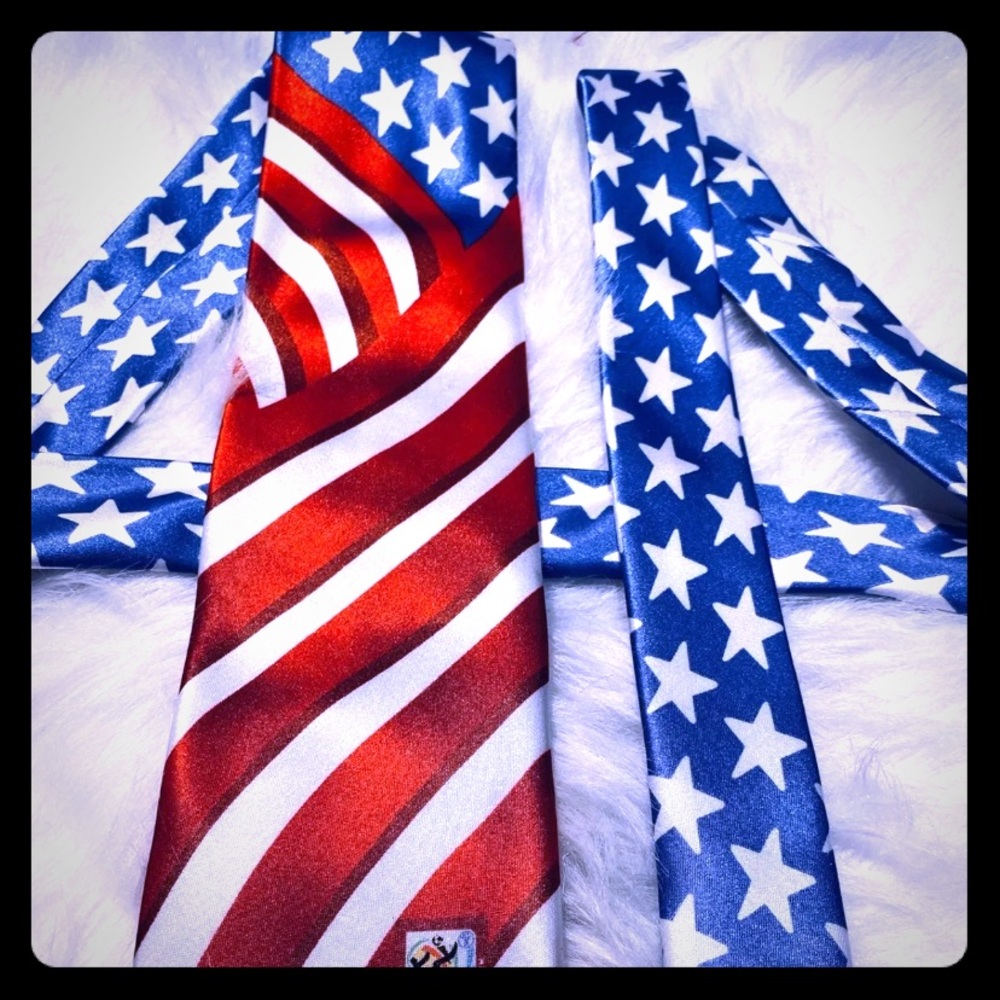FIFA Soccer American Flag Men's Necktie